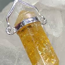 Rough Citrine Prong Pendant - Etsy Canada