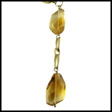 14 Karat Yellow Gold Citrine Bead Lariat Necklace #19431 ...
