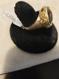 Vintage Sterling Tiger Eye Stone 8.5 Ring Thailand | eBay