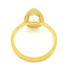 Pear Shaped Rose Cut Diamond Engagement Ring - "Virginia ...