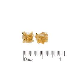 Raw Citrine Gemstone Prong Stud Earrings*november Birthstone ...