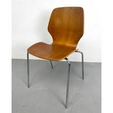 Sold at Auction: WESTNOFA TEAK BENTWOOD CHROME LEG CHAIR