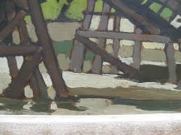 Unknown - Sylvette Chanel (fl 1953-1994) French Landscape/Town oil circa 1960's at 1stDibs | fl1953, chanel 1953, 1953-1994