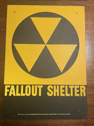 Vintage Real Fallout Shelter 10”x14” Sign NOS | eBay