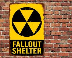 Fallout Shelter Sign Metal Aluminum 8"x12" Rustic Aged ...