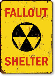 Vintage Fallout Shelter Sign With Graphics, SKU: S2-5164
