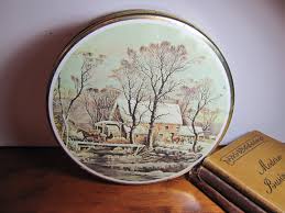 Vintage Tin - Water Mill - Round - Etsy