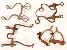 Sold at Auction: Military Horse Bits (3), Spurs (1) (112177)