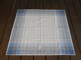 Vintage Checkered Blue White Finlayson Tablecloth Cotton ...
