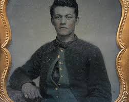 Civil War Soldier Tinted, Gilded & Ided - Etsy