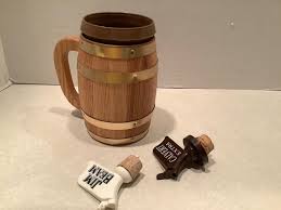 Wood beer mug, Bauer & Black, Calvert & Jim Beam pourers | eBay