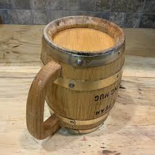 Rustic Oak Barrel Mug Stein Tankard “First Team Drinking Mug” FNB Fear No Beer | eBay