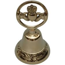 Brass Claddagh Bell Brass Irish Wedding Bell Celtic Knotwork ...