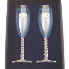 Gold Claddagh Champagne Flutes Pair – House of Claddagh ...