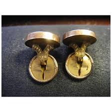 Victorian Cuff Links 1883 Gold Plate Tiger's Eye 1/2 ...