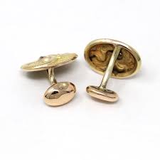 Antique Griffin Cufflinks - Edwardian 10k Yellow Gold ...