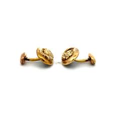Antique Art Nouveau Cufflinks in 14k Yellow Gold – Filigree ...
