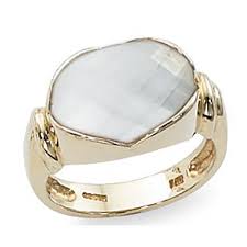 NB-70857MOP Oval Mother Of Pearl Ring - 14K Yellow Gold ...