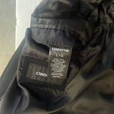 Men's Claiborne Black Wool Peacoat Size L Pre owned... | Depop