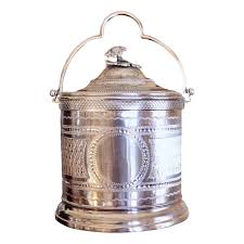 English Sheffield Silver Plate Biscuit Box by James Deakin ...