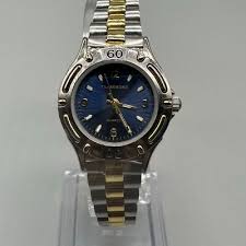 Claremont Watch Women Silver Gold Two Tone Blue Bracelet ...