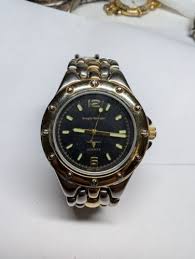 Vintage Men's Sergio Valente Diamond Two Tone Quartz ...