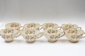 vintage Old Ivory Syracuse china floral tea cups, Stansbury ...