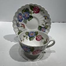 Embassy Ware Fondeville England Tea Cup & Saucer Floral Design | eBay