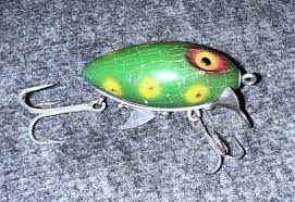 VINTAGE FISHING LURE WOODEN WATER SCOUT SERIES #300 Green ...