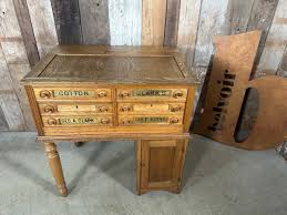 Antique Oak Shop Haberdashery Cotton Counter “geo A Clarke ...