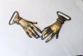 Vintage Clasping Hands Victorian Revival 1970s Georges Mailian Leather Belt - Etsy