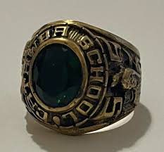 Vintage CATAWBA HIGH SCHOOL Class Ring DAVID 1955 GREEN ...