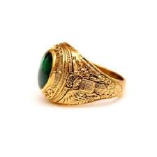 High School Graduation 18k Gold Electroplated Ring with ...