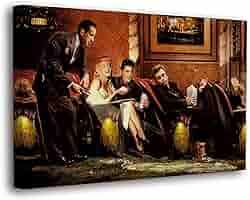 Amazon.com: SpiritualHands Marilyn Monroe Canvas Wall Art & Poster - Trendy Girly Makeup Room Decor, Framed Vintage Vogue Print for Bedroom, Chanel Pictures (08 Marilyn Monroe with Friends, 30" x 40" -