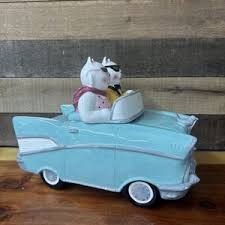 Rare Vintage Clay Art Ceramic Cookie Jar Cruisin' Cats 1957 Chevy Car in Box - Etsy