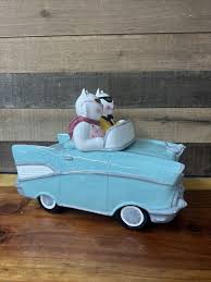 Rare Vintage Clay Art Ceramic Cookie Jar Cruisin' Cats 1957 Chevy Car in Box - Etsy UK