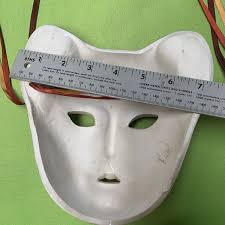 Vintage Clay Art Hanging Wall Mask Ceramic Girl Woman Cat A | eBay