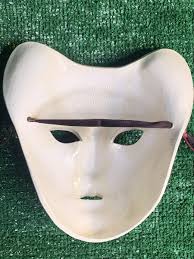 vintage clay art cat glass wall mask | eBay