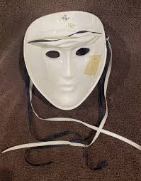 Pre Owned Ceramic Vintage Unique Shafford Face Mask Black/White Music Notes | eBay