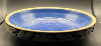 Vintage Clay City Pottery Blue Stoneware Pie Plate With ...