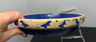 Vintage Clay City Pottery Pie Plate Dish Blue Stoneware USA ...