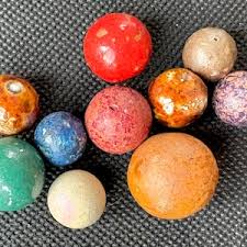 Antique Clay Marbles 25 Count Different Colors and Sizes Lot Primitive Game 1800s - Etsy