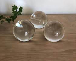 Set of 3 Vintage Val Saint Lambert Clear Crystal Round ...