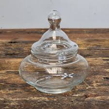 Vintage Apothecary Clear Glass Jar 4.5" Dia X 5" H - Etsy Ireland