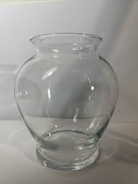 Vintage Hand Blown Clear Glass Urn Bouquet Vase Floral Decor ...