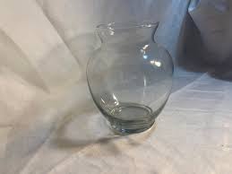 Vintage Small Round Clear Glass Flower Vase. - Etsy