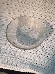 CRYSTAL BOWL BY STUDIOS BEAUTIFUL EMBOSSED DESIGN LARGE Round Bowl VGUC | eBay