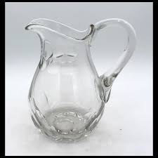 Circa 1930 Continental Lobe Panel Cut Water Pitcher. For Sale at Ruby Lane
