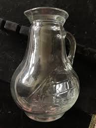 Vintage Nautical Clear Glass Syrup pitcher Beach Decor ...