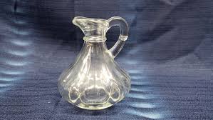Vintage Clear Glass Oil Decanter – Round Clear Glass Oil ...